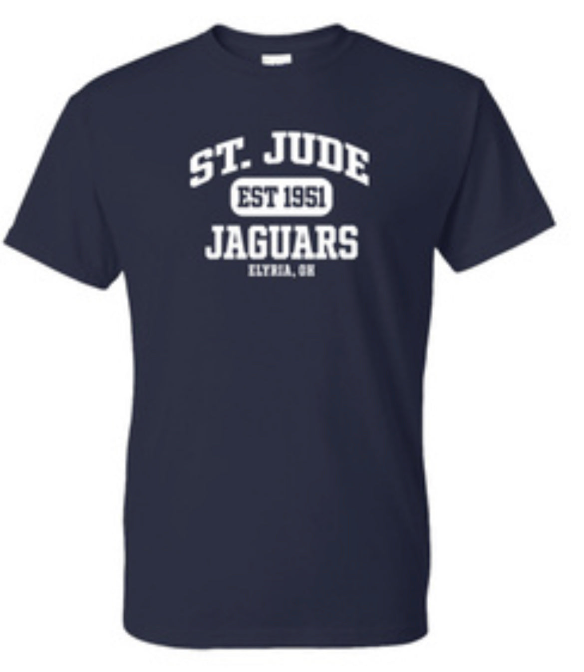 50/50 Cotton Blend T-Shirt with Collegiate Logo