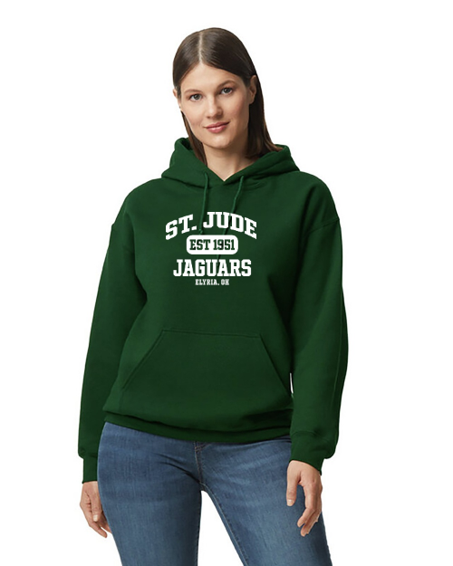 Hooded Sweatshirt with Collegiate Logo